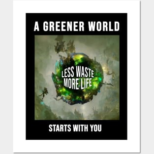 A greener world starts with you Posters and Art